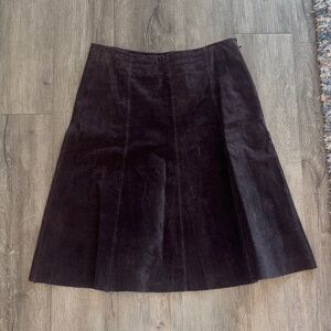 Brown leather Skirt